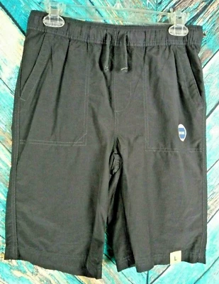 Pantalones Cortos Urban Pipeline Negros Frente Plano Cintura Elástica Talla Grande Nuevos con Etiquetas para Niños Foto 1 de 4