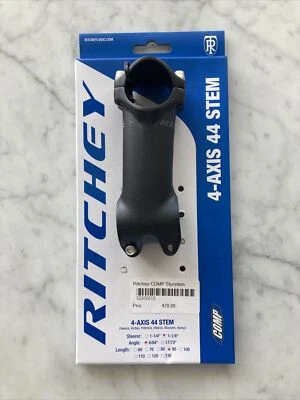 Ritchey Comp 4-Axis 44 Bicycle Bike Stem Matte Black 84/6 degree 31.8 x 90mm - Image 1 of 3