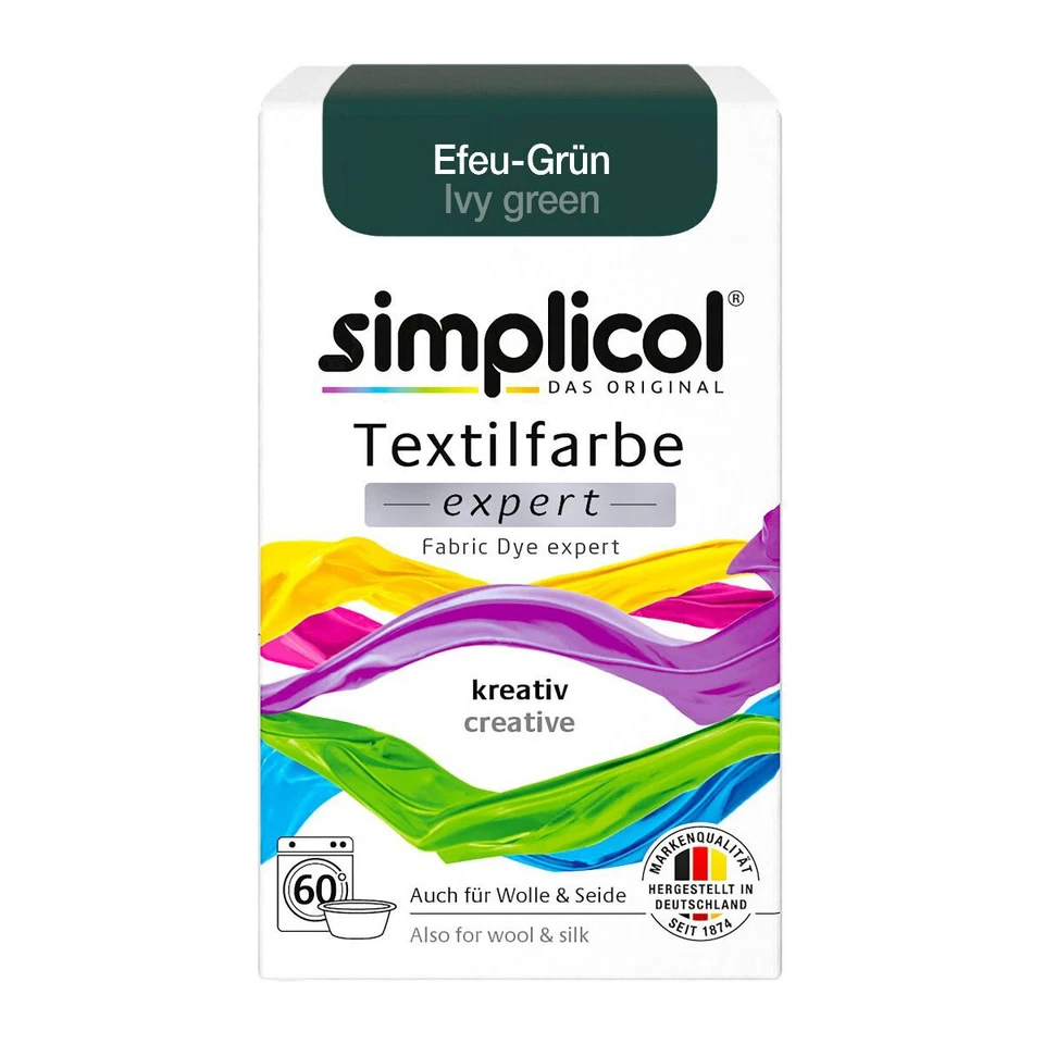 TEXTILFARBE Simplicol Textilcol Color Expert per colorare creativamente in verde edera