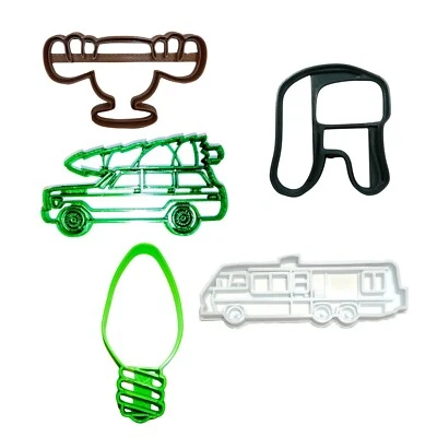 CHRISTMAS VACATION MOVIE THEME SET OF 5 COOKIE CUTTERS MADE IN USA PR9009 - Image 1 of 4