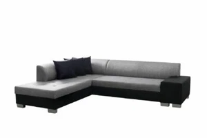 L-Form Designer Sofa mit Bettfunktion Wohnlandschaft Schlafsofa Ecksofa Couch - Bild 1 von 11