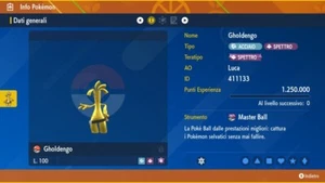 Gholdengo 6IV + Masterball Pokemon Scarlatto, Violetto Scarlet, Violet - Picture 1 of 2