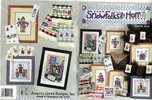 Snow Folks at Home Snowman Snow People Alma Lynne Cross Stitch Pattern Booklet - Picture 1 of 1