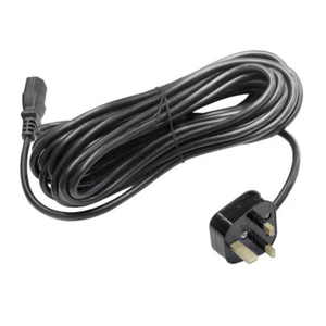 Cable de alimentación de tres pines del Reino Unido caldera plomo cable negro alimentación fuerte IEC 320 - Imagen 1 de 2