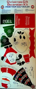 Gulf Oil Christmas Gift Decoration Gift 1970s Santa Claus Tree Bells - Picture 1 of 1