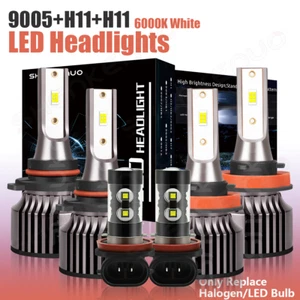 For 2016-2020 Honda Civic 6500K LED Headlight High Low Beam Fog Light Bulbs Kit - Picture 1 of 16
