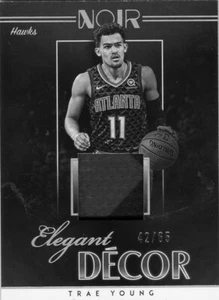 2018-19 Panini Noir - Elegant Décor Rookie Jerseys #ED-TYG Trae Young /65 (MEM, - Picture 1 of 2