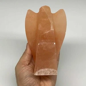 728g, 5.1"x3.3"x2.5" Orange Selenite (Satin Spar) Angel Crystal @Morocco,B9350 - Picture 1 of 10