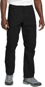 NWT Eddie Bauer Men's UPF 50+ Fleece Lined Tech Pants Black Select Size - Picture 1 of 4