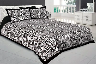 Nueva Sábana Jaipuri con Funda de Almohada 90x108 KING Algodón Decoración del Hogar Doble Foto 1 de 4