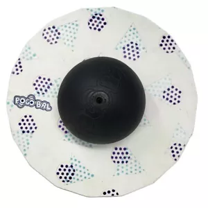 Rare Vintage 1987 Pogo Bal White Purple Blue Polka Dot Black Ball Works Great - Picture 1 of 7