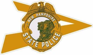 Calcomanía de vinilo reflectante de la policía estatal de New Hampshire pegatina soldado sheriff NH LEO - Imagen 1 de 3