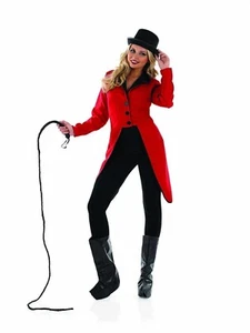 Womens Circus Ringmaster Jacket Ladies Lion Tamer Fancy Dress Costume Size Med - Picture 1 of 3