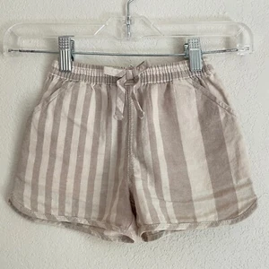 Tea Collection Shorts Girls Size 4 Striped Linen Cotton - Picture 1 of 8