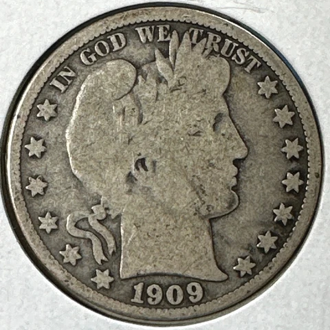 1909 50C Barber Half Dollar (75122) Cover