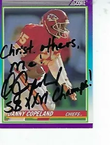 DANNY COPELAND FIRMATO 1990 SPARTITO #464 - KANSAS CITY CHIEFS - Foto 1 di 1