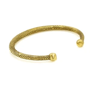 Designer Sikh Bangle Kada For Man Handmade 18K Gold Plated Brass Jewelry - Picture 1 of 6