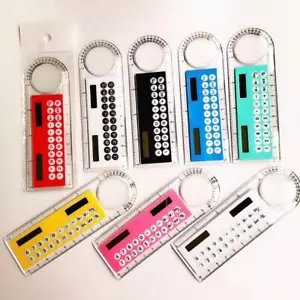 Portable Calculator Ruler Scientific Solar Energy Calculator Office Stationery - Picture 1 of 7