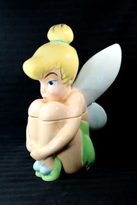 Vintage Disney Peter Pan 12" TINKERBELL Sitting Cookie Jar RETIRED Flawless - Picture 1 of 16