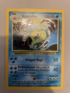 Pokémon TCG Gyarados Base Set Holo Rare Card 6/102 LP Condition - Picture 1 of 6
