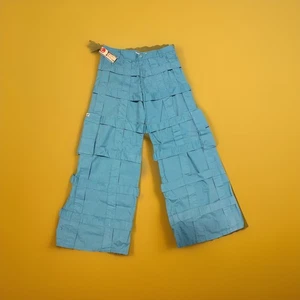 Pantalones de Carga Daños Criminales De Colección Hot Deadstock Enrejado Azul Gótico Rave 34 - Imagen 1 de 13