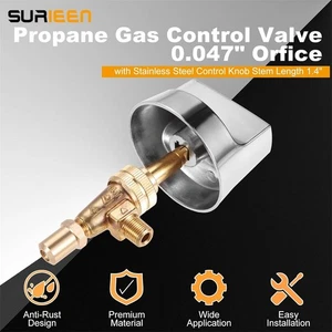 1Pcs Commercial Gas Control Valve with Chromed Knob Set for Restaurant Ranges - Picture 1 of 9