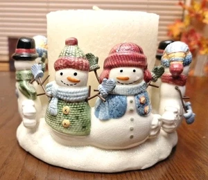 Candelabro de cerámica para muñeco de nieve Kohl's Navidad - Imagen 1 de 8
