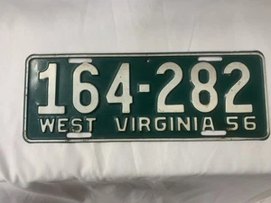 1956 West Virginia License Plate Good Condition  - Picture 1 of 5