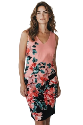Donna Ricco New York women's sheath Dress floral sleeveless size 6 - Image 1 of 4
