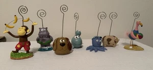 Set 7 Drink Photo Name Place Note Card Holders Animals Flamingo Pig Dog Octopus - Picture 1 of 14