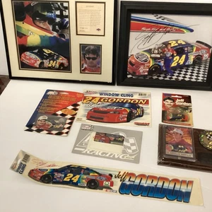 Memorabilia Lot - Jeff Gordon NASCAR AUTOGRAPH PHOTO/Keychain/Plaque/Decal - Picture 1 of 9
