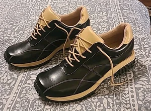 City Snappers Black/tan Laceup Sneakers NEW Sz. 10 - Picture 1 of 5