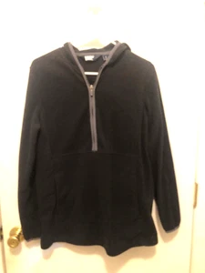 Felpa con cappuccio Lands End donna taglia small 1/2 zip pullover pile con tasche - Foto 1 di 2