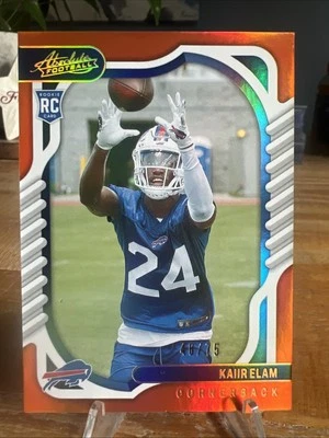 2022 Panini Absolute - Rookies Kaiir Elam #175 Orange 48/75 RC!!! - Image 1 of 2