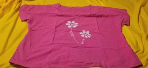Mujer Manga Corta Rosa Con Flores Top Talla 4X - Imagen 1 de 1