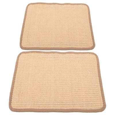  2 Pack Rabbit Scratching Mat: Natural Sisal Scratching Pad for Cats and Bunnies - Image 1 of 4