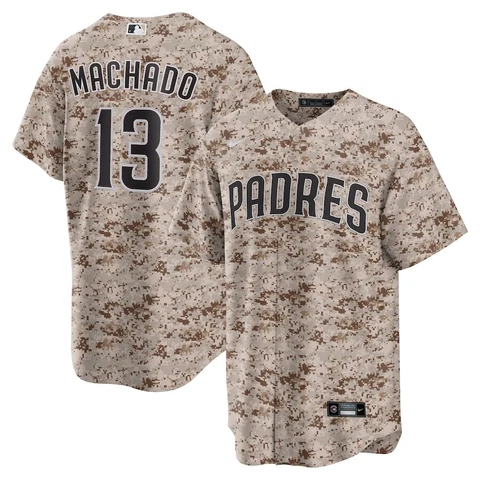 San Diego Padres Manny Machado #13 Nike Camo USMC Alternate Official MLB Jersey Cover