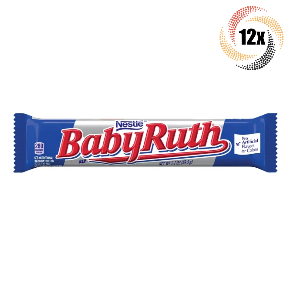 12x Barras Baby Ruth Cacahuetes Tostados Secos Caramelo Bar | 2.1oz | Envío Rápido Foto 1 de 1