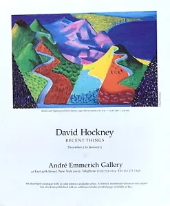 1990 DAVID HOCKNEY PCH & Santa Monica Art Exhibit Vintage Print Ad - Picture 1 of 1