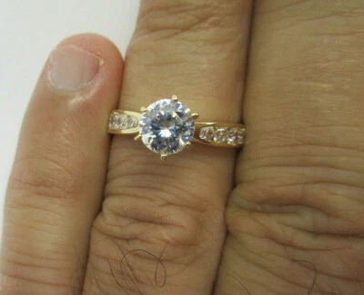 14K Gold Cubic Zirconia Engagement Ring      3.10 Grams - Image 1 of 4