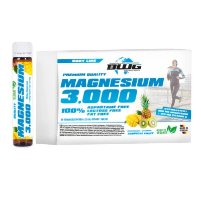 BODY WORLD GROUP GMBH (37,98 EUR/l) BWG Magnesium 3.000, 20 Trinkfläschchen a 25 ml (500 ml)