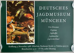 Plakat Poster - Deutsches Jagdmuseum München Eröffnung 1966 - Jagd Jäger Fischer - Bild 1 von 2