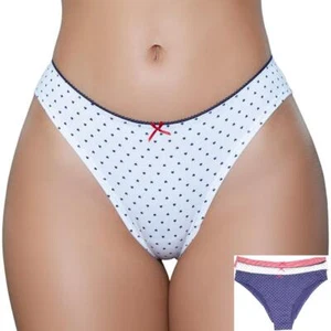 Camiseta Breve Panty Estampado Corazón Picot Borde Mini Arco Paquete de 3 Colores Bragas 2203B - Imagen 1 de 12