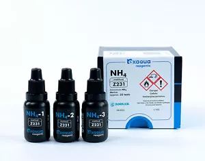 EXAQUA Test Kit Total Ammonium Content NH4 for Exaqua Pro3 & 6 - Picture 1 of 1