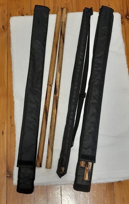 Par de palos de ratán Kali Arnis bolsa negra de transporte - koalas de combate Foto 1 de 2