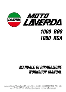 Moto Laverda 1000 RGS - RGA  manuale di riparazione - workshop manual  - Imagen 1 de 1