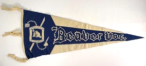Vintage 1953 Biber Voc. High School 34" Wimpel Flagge County Pennsylvania BC-CTC - Bild 1 von 17