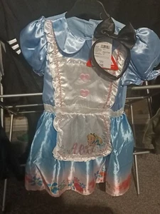 Alice In Wonderland DISNEY Dress. Dicky Bow Head Band,WORLD BOOK DAY,7-8yrs - Picture 1 of 8