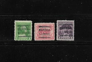 IL Precancels: Marissa Pseudo (SSHS); 1920s-1930s Commems/Bicents; 3 Diff. - Picture 1 of 1