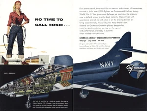 1955 Grumman: Navy No Time to Call Rosie Vintage Print Ad - Bild 1 von 1